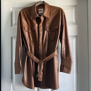Zara faux leather jacket